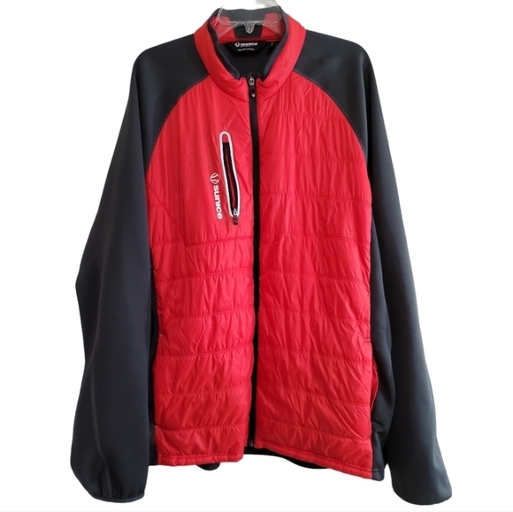 Sunice Hamilton Hybrid Climaloft Lightweight Thermal Stretch Jacket Red XXL - Picture 2 of 8